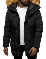 Pánska zimná bunda - parka JS10 čierna XL