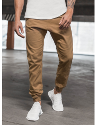 Pánske chino nohavice - joggery O/399 camel XL