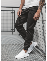 Pánske chino nohavice - joggery O/399 čierne L