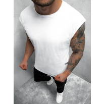 Pánske tričko bez rukávov 1265 - biele XL