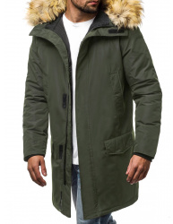 Pánska zimná bunda - parka JS10 zelená XL